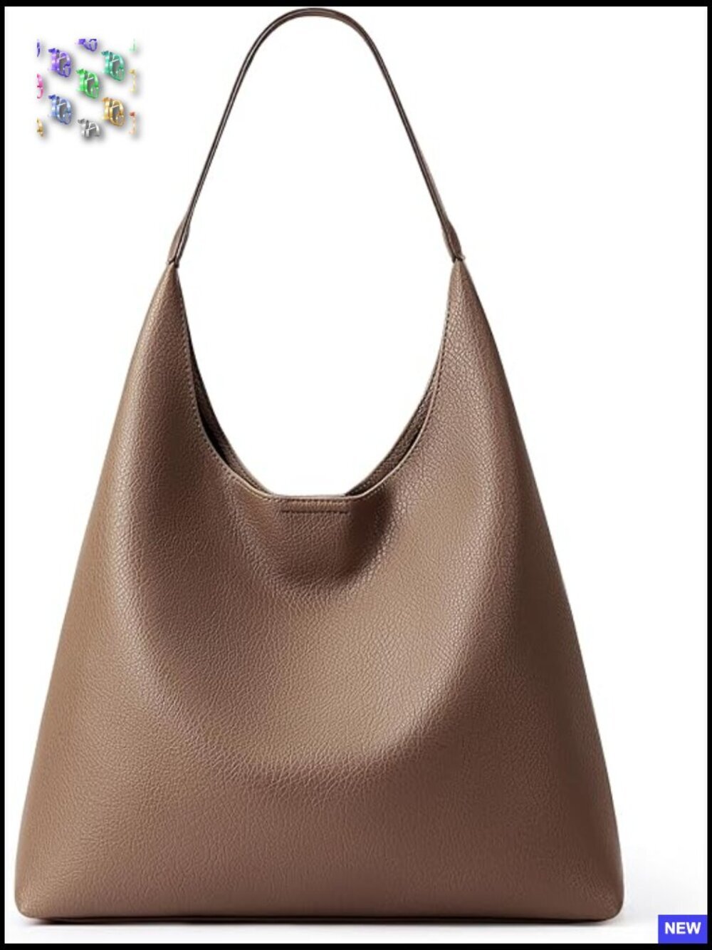 Slouchy Hobo Tote Bag Faux Leather Suede Shoulder Bag Weekender Travel Purse